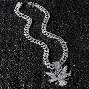 Collier Pendentif Aigle Animalier Design Hip-Hop Populaire Personnalisé Plaqué Or Argent pour Hommes Bijoux de Mode Vente en Gros - Product Image 3