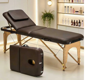 Foldable Massage Table Adjustable Backrest Wooden Frame <b>Portable</b> Therapy <b>Bed</b> for Salon Hotel Clinic - Product Image 6