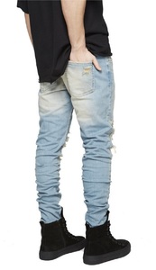 de pantalones ajustados para los hombres de <span class=keywords><strong>la</strong></span> <span class=keywords><strong>calle</strong></span> estilo diseñador de los hombres de los pantalones vaqueros - Product Image 5