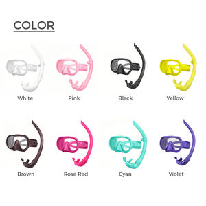 Aloma yaz Premium çerçevesiz sıvı silikon yetişkinler için dalış maskesi islak şnorkel Combo Set dalış - Product Image 4