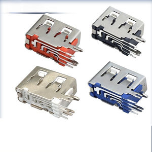 무료 샘플 USB 타입 A 여성형 짧은 바디 10.0 인서트 블랙 화이트 오렌지 플라스틱 90도 벤드 커넥터 - Product Image 2