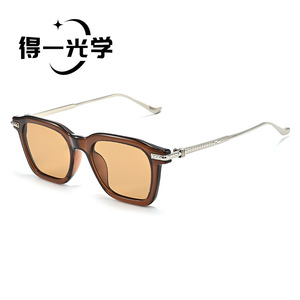 Square <b>Sunglasses</b> Black Pc Frame Uv400 Unisex Sun Protection - Product Image 3
