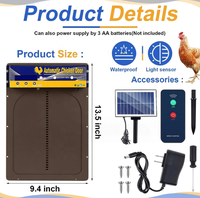 Nouveau design de porte de poulailler automatique avec détection de lumière anti-pincement Ouvre-porte de poulailler à énergie solaire RC avec minuterie