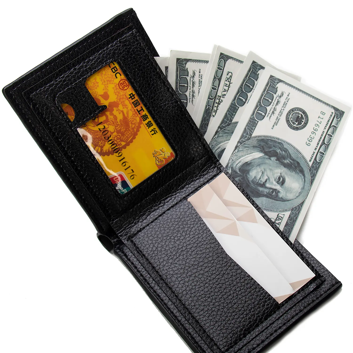 New Men's Wallet Men's Short Wallet Fashionable Diamond Pattern Multiple Card Slots Large Capacity Zero Wallet