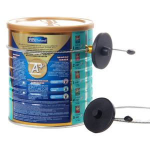 Étiquettes antivol pour boîtes de lait avec fil d'acier de 51 cm pour la prévention des pertes en magasin, étiquette de sécurité RF 8,2 MHz pour les commerces de détail - Product Image 1
