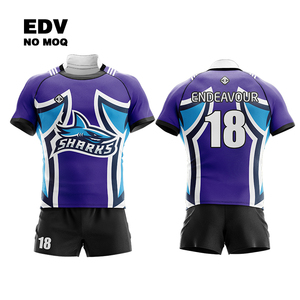 เสื้อรักบี้พิมพ์ซับลิเมชันทำจากวัสดุใหม่ทนทาน - Product Image 5