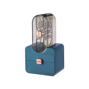 violin style clear plastic jewelry box with drawers household dustproof ornaments display rack