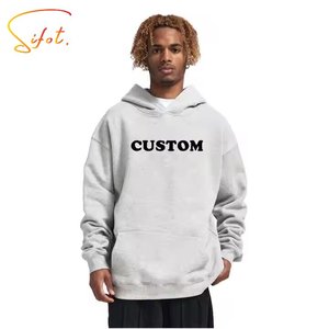 Sifot venta al por mayor logotipo bordado personalizado impresión peso pesado algodón sudaderas con capucha 400 gramos Boxy Fit Sudadera con capucha Unisex - Product Image 1