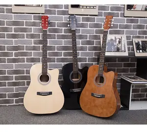 Paisen hot sale factory supply various colors 41 inch acoustic electronic guitar made in China