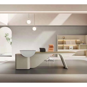 Bộ Văn phòng bằng gỗ escritorios bàn điều hành lớn MDF Ông Chủ CEO điều hành nội thất văn phòng bảng Bàn gỗ đặt MOD - Product Image 6