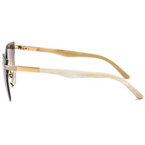 <span class=keywords><strong>2023</strong></span> diamant corne de <span class=keywords><strong>taureau</strong></span> naturellement sans monture lunettes en vrac vert sans monture lunettes de soleil en gros prix compétitif lentille en nylon lunettes de soleil - Product Image 4