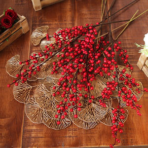 C-ABP001 En Gros rouge artificielle pics branche fleur baies en plastique plantes pour la décoration <span class=keywords><strong>de</strong></span> noël - Product Image 3