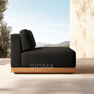 Sang trọng vườn sofa Set Gỗ Tếch ngoài trời đồ nội thất sofa Set <span class=keywords><strong>Patio</strong></span> hiện đại - Product Image 6