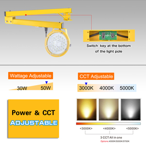 Lámpara de Trabajo LED de Brazo Oscilante de 60W con Certificación ETL, IP65, para Taller, Almacén, Muelle y Equipos de Carga - Product Image 2