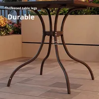Ensemble chaise et table de jardin en métal imperméable de style moderne pour l'extérieur, la cour et le balcon, pour l'exposition et la relaxation