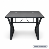 Bureau de jeu personnalisé à haute capacité de charge, table ergonomique avec étagères, bureau d'ordinateur, bureau PC, bureau de sport électronique, structure en tube d'acier, table de bureau