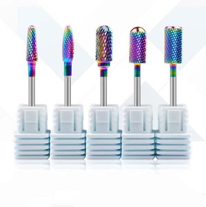 Ceramic Nail Drill Bit Plating Color <b>Polishing</b> Grinding Head 15g Machine Accessories Gel Removal Cutter Manicure Nail Tool - Product Image 1