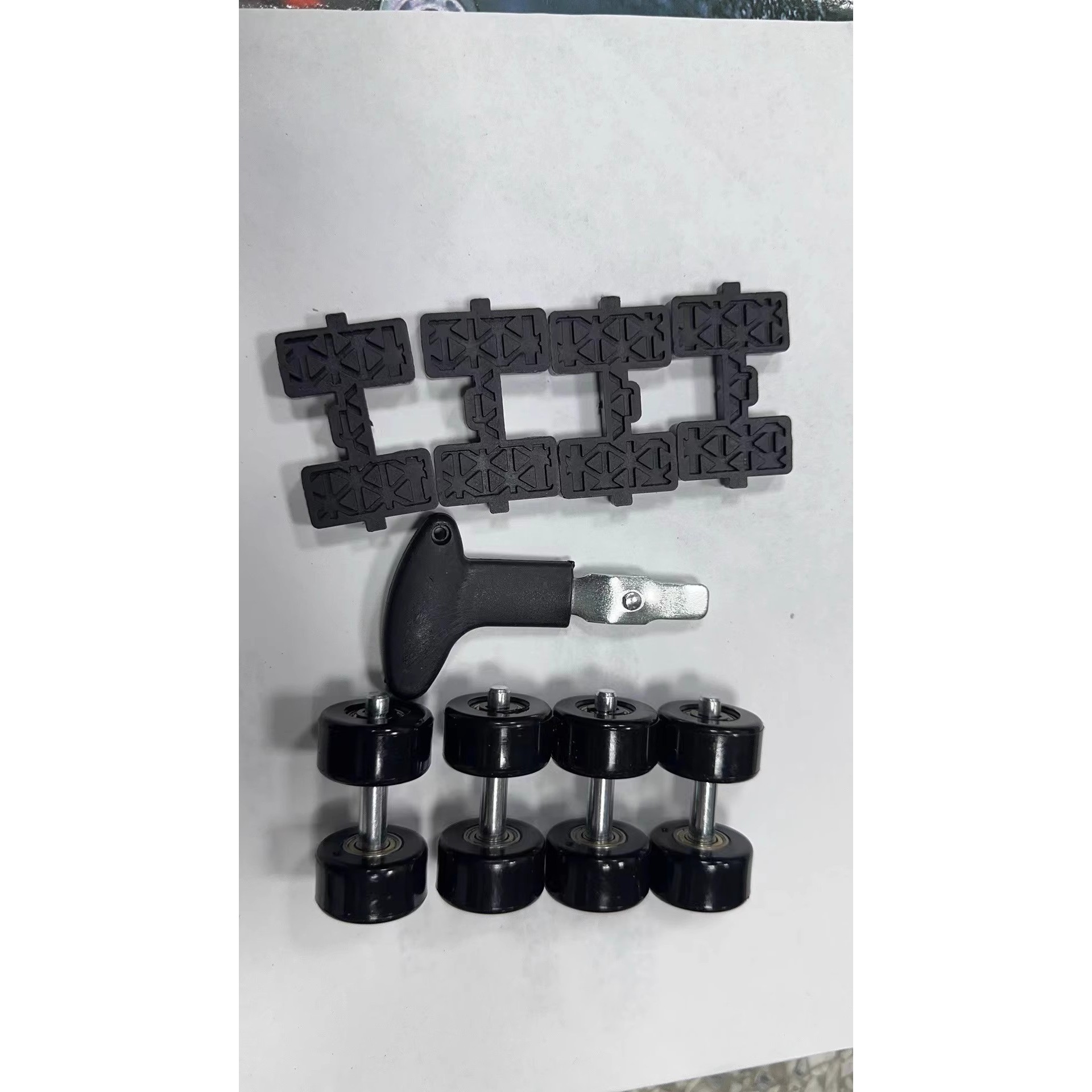 A set of wheel accessories