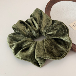 Fall Winter Arrival Velvet Fashionable Geometric <b>Large</b> Intestine Scrunchies 16cm Women's Hair Accessories for Beauty - Product Image 4