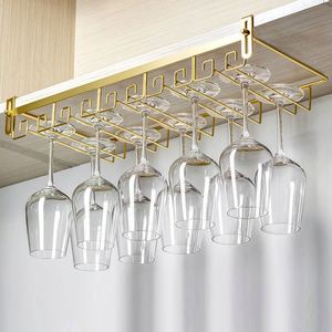 Support à verres à vin suspendu sous armoire, grand porte-verres pour armoire, cuisine, bar, comptoir, noir - Product Image 6