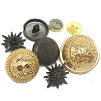 Boutons de bijou à tige en alliage de zinc en vrac Style plat pour T-shirts pour hommes Blazers pour femmes Placage or et argent antique pour la couture