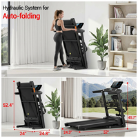Tapis de course de haute qualité pour la gym et la maison, machine de fitness électrique professionnelle pour la course et la marche