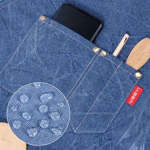 Changrong tùy chỉnh chất lượng cao Thiết kế mới có thể giặt khả năng chịu nước làm việc BBQ vườn vải Tạp dề với túi - Product Image 5