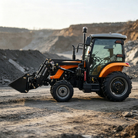 Tracteur agricole professionnel à roues de 80 à 100 CV avec unité de puissance optionnelle, adapté aux cultures mixtes et à la préparation des terres