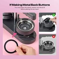 Machine manuelle de fabrication de boutons pour vêtements, machine à badges de 37 mm avec découpeuse pour événements scolaires, souvenirs, vente en gros, plastique