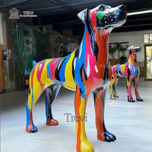 Statua di Cane in Vetroresina Personalizzata TREVI, Graziosa Scultura Animale per Decorazione Esterna in Vendita - Product Image 2