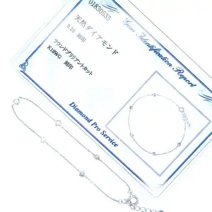 Özel takı doğal gerçek Gemid Gia sertifikası mücevher takı kağıt sertifika özgünlük kartları