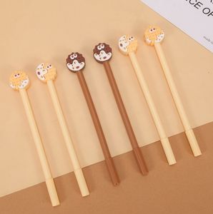 नई क्रीम वाफ़ल कुकी रोटी सिलिकॉन तीन-आयामी प्यारा तटस्थ पेन रचनात्मक डिजाइन हस्ताक्षर पेन - Product Image 1