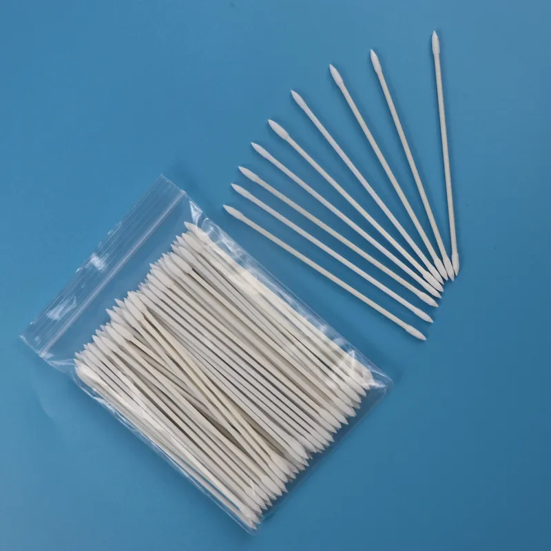 100 Stuks Biologisch Afbreekbaar Papier Stam Mini Puntige Qtips Wattenstaafje Voor Cosmetische Reiniging
