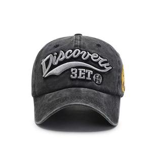 Unisex Vintage Washed Canvas Baseball Cap 6 Panel Adjustable Metal Buckle Embroidery Curved Brim Casual Hat Adults Spring Summer - Product Image 2