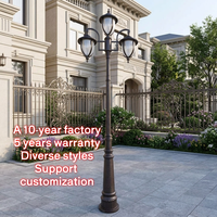 Lampes solaires rétro pour jardin, lampes de rue extérieures étanches pour aménagement de villa, lampes de clôture pour décoration paysagère de terrasse extérieure