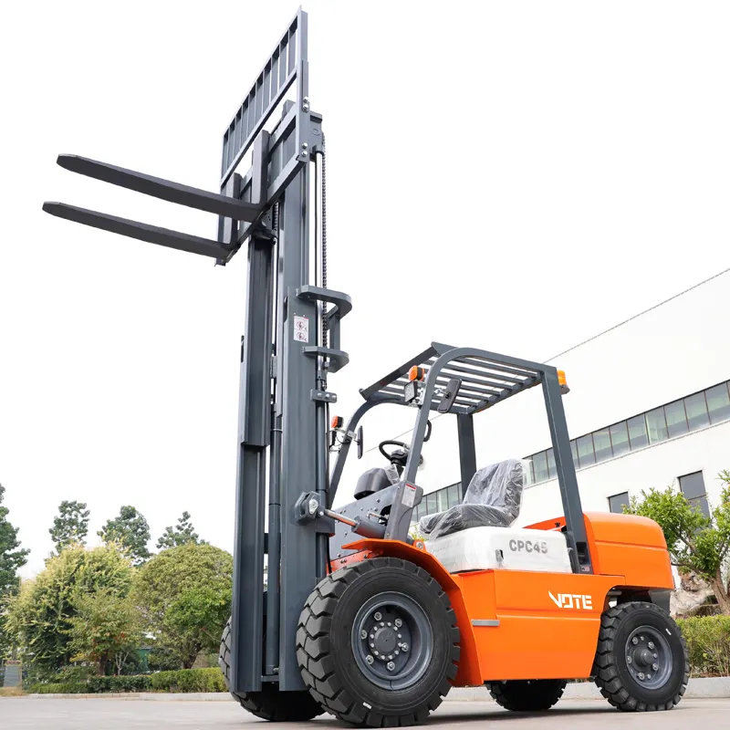 Ücretsiz kargo dizel forklift çatal pozisyoner ve yan shifter depo Forklift ile vinç 3 ton 5 ton CE EPA