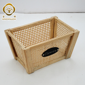 Bán Buôn Giá Rẻ Khung Gỗ Rắn Gỗ Và Tre Lưu Trữ Giỏ Hình Thang Nhận Giỏ Lưu Trữ - Product Image 4