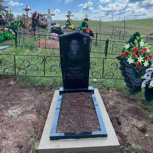 Nhà Máy bán hàng trực tiếp giá rẻ Flat Black <span class=keywords><strong>Granite</strong></span> memorial tombstone di tích Đen <span class=keywords><strong>Granite</strong></span> đá - Product Image 2