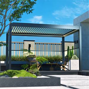 Ideas de Pérgolas Modernas de Aluminio Personalizadas, Kits de Toldos de Pérgola con Techo Retráctil de Láminas Fácil de Ensamblar - Product Image 3