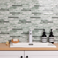 Carreaux muraux en mosaïque de marbre à coller, style bande longue Vividtiles, pour décorer la cuisine et la salle de bain