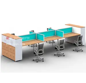 2021 Modern Office Furniture Latest High Tech Office Desk 6-Person Workstation