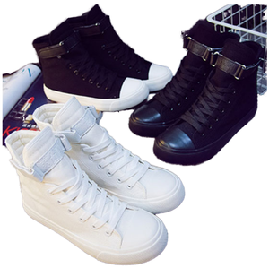 Chaussures de marche en toile à lacets montants, semelle en caoutchouc élégante, toutes saisons - Product Image 1