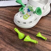 Nouveauté : Breloques de chaussures en silicone et PVC souple 3D Shrek, motif dessin animé, pour la décoration de chaussures d'enfants, vente en gros, décorations de fête