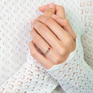 ธรรมชาติหลายแหวนหิน92.5เงินสเตอร์ลิงรอบรูปร่างพลอยทองโปแลนด์ปรับเครื่องประดับขายส่ง - Product Image 4