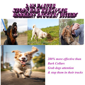 Saijzek OEM RoHS CE có thể sạc lại chống chó vỏ cây răn đe siêu âm + laser + LED flash chống sủa kiểm soát siêu âm chó Repeller - Product Image 5