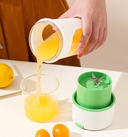 Custom Logo Draagbare Elektrische Juicer Handheld Smoothie Blender Fruit Mixers Cup Oplaadbare Usb Mini Blenders Voor Reizen