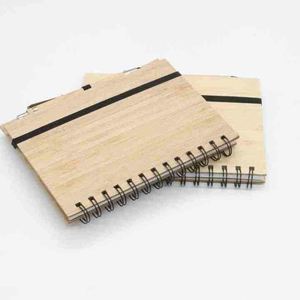 Eco Friendly Recycled Bamboo Cover Printing Laser Engraved <b>Personalised</b> Memo Wood Journal Spiral Notebook Gift - Product Image 2