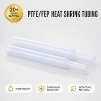 Tube thermorétractable en PTFE à paroi mince, isolation de câbles, certifié RoHS, haute température, sur mesure, directement de l'usine