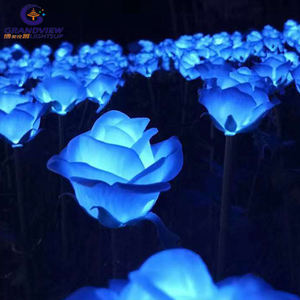 Décoration de mariage en plein air 24V RGB blanc rouge Rose lumière led fleur artificielle - Product Image 1