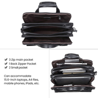 Sacoche pour ordinateur portable 15,6 pouces en cuir véritable, sac à bandoulière en cuir pour homme, sacs à main en cuir pour professionnels et formateurs